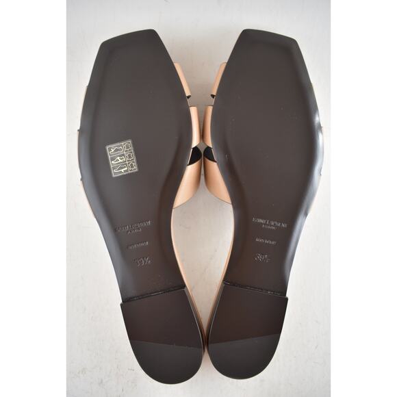Saint Laurent YSL Tribute Nu Pieds 05 Corda Beige Leather Slide Sandal Flat 39.5 - Picture 15 of 15